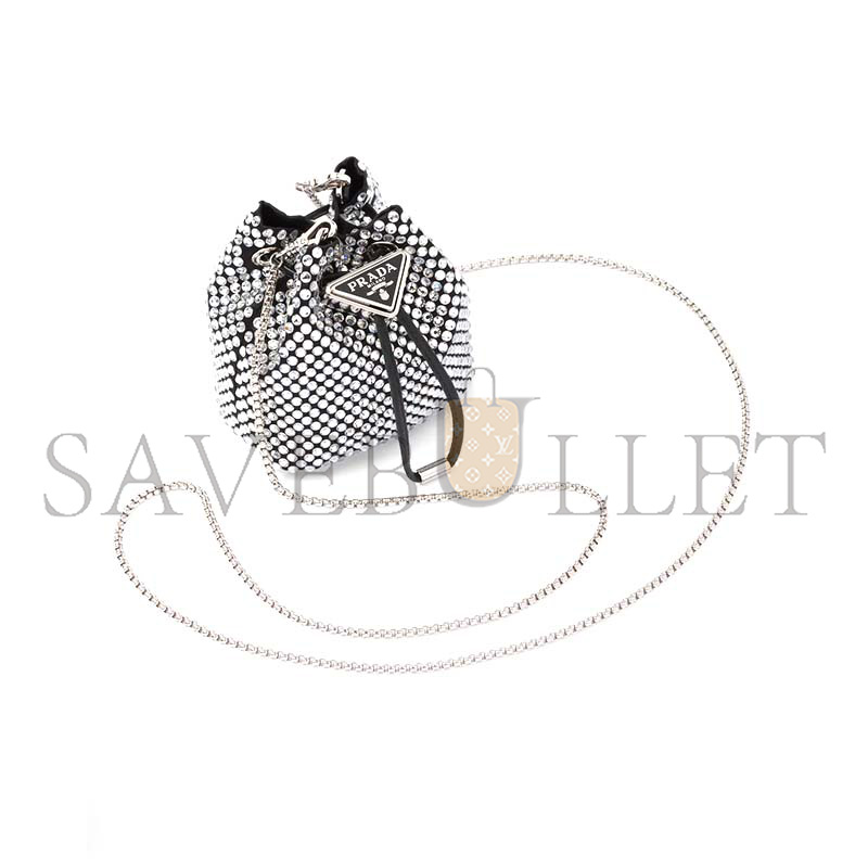 PRADA EMBELLISHED SATIN MINI-POUCH 1NR016 (12*9*6cm)